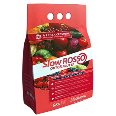 Valagro Concime Slow Rosso Orto E Frutta 5 Kg Lenta Cessione Fertilizzante