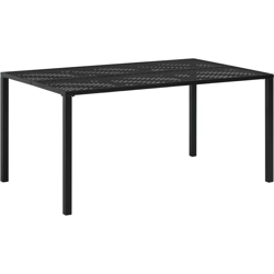 Tavolo da Pranzo per Esterni Acciaio 150x90x72cm a Rete Nera en oferta