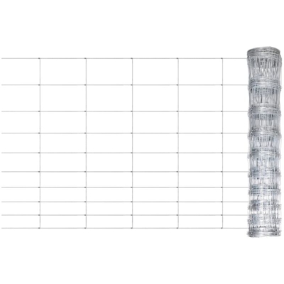 Recinzione da Giardino in Acciaio Zincato 50x1,5 m Argento - Argento - Vidaxl