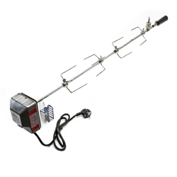 Wiltec - Girarrosto da barbecue 110cm acciaio inossidabile 2 forchettoni Utensile da spiedo precio