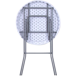 Tavolo Catering Rotondo In Metallo E Abs Bianco Diametro 80 Pieghevole Per Ristorante Matrimonio precio