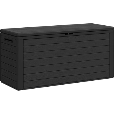 Baule da Giardino Antracite 116x44x55 cm - Antracite - Vidaxl