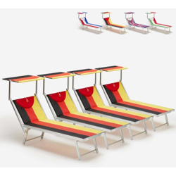 4 lettini prendisole spiaggia mare professionali in alluminio Santorini Europe | Germania precio