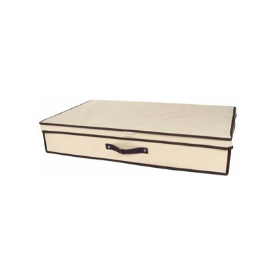 Tradeshop - CONTENITORE SALVASPAZIO SOTTOLETTO TESSUTO CAMBIO STAGIONE COPERTE VESTITI 80X45CM