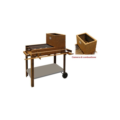 Fraschetti - Barbecue el gaucho rio modello legna e carbone cm 47x90xh108