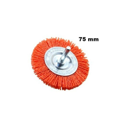 SPAZZOLA PER TRAPANO A FILI DI PLASTICA DURA DIAMETRO 75 mm en oferta