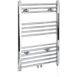 Hudson Reed Neva Scaldasalviette Elettrico Moderno di Design - Termoarredo Bagno a Scaletta - Acciaio Cromato - 400W - 803 x 600mm en oferta