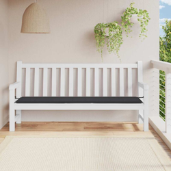 vidaXL Cuscino per Panca da Giardino Nero 200x50x4 cm - Nero precio