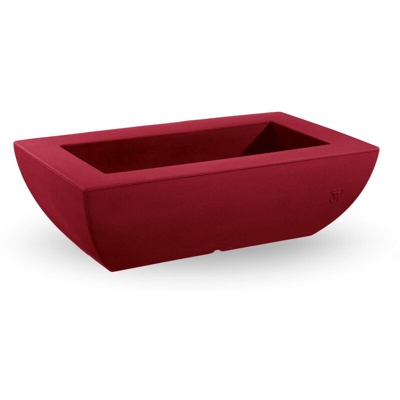 Fioriera rettangolare in resina 'Genesis' 70 cm. Rosso Oriente