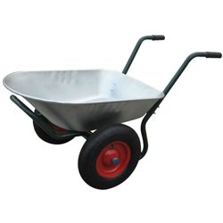 YOUTHUP Carriola da Giardino con 2 Ruote 66 L - Argento en oferta