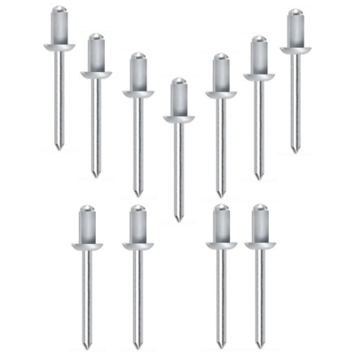Tecfi - Blister 25 pz rivetti a strappo rivetto alluminio testa bombata Ød 6x16 l(mm)