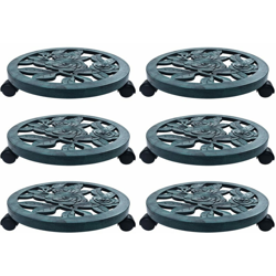 Carrelli Portavasi 6 pz Verdi 38 cm in Plastica en oferta