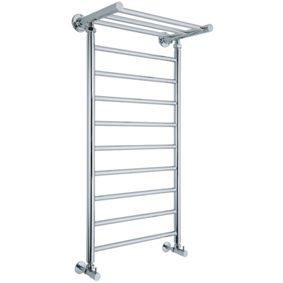 Hudson Reed Duchessa Scaldasalviette di Design Verticale - Termoarredo Bagno Contemporaneo con Ripiano Porta-Salviette - Acciaio Cromato - 324W - 994