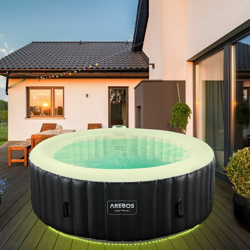 AREBOS In-Outdoor Whirlpool Spa Piscina Benessere Gonfiabile Rotondo Con LED precio