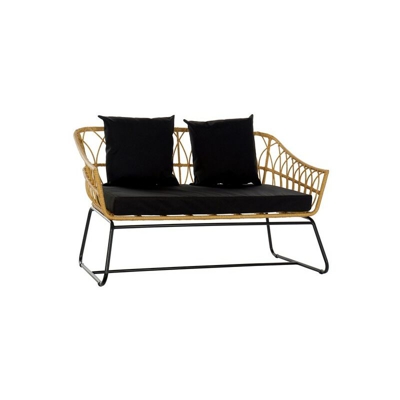 Divano da Giardino Metallo Rattan (132 x 58 x 80 cm) - Dkd Home Decor
