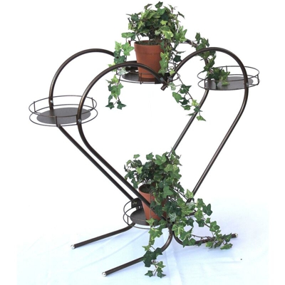 Scala per Fiori a Cuore Art.81 Porta-Fiori Colonna di Fiori 64cm Scaffale Porta-Piante - Dandibo