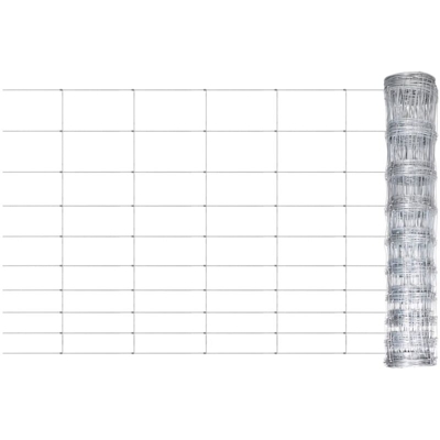 Recinzione da Giardino in Acciaio Zincato 50x1 m Argento - Argento - Vidaxl