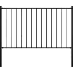 Pannello Recinzione con Pali Acciaio Verniciato 1,7x1 m Nero - Nero - Vidaxl características