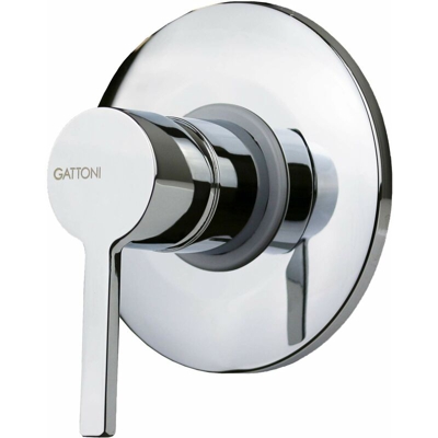 Gattoni Rubinetteria - Miscelatore doccia da incasso 1 uscita placca in ottone Gattoni Eden 5003051C0 | Cromo - 1 uscita