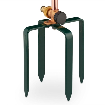 Gioco ad Acqua da Giardino, Irrigatore a Spirale, con Paletti, 2 in 1, Innaffia & Arreda, Rame-Verde