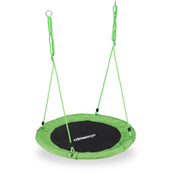 Relaxdays - Altalena da Giardino a Nido, per Bambini e Adulti, Regolabile, Ø 110 cm, Portata Max. 100 kg, Verde en oferta