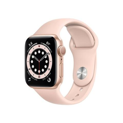 Watch 6 40mm Impermeabile 5ATM GPS WiFi / Bluetooth con Cassa in alluminio Oro e Cinturino Sport Regular Rosa sabbia en oferta