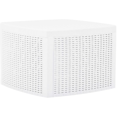 vidaXL Tavolino 54x54x36,5 cm in Plastica Bianco - Bianco