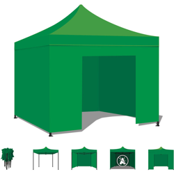 Tenda / Gazebo Per Giardino 3X3 Impermeabile Tendone Pieghevole Per Fiere E Mercati Colore Verde precio