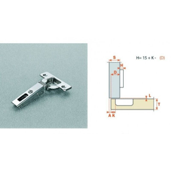 Cerniera per Anta Filo Diritto in Acciaio Salice art.C2ABA99 apertura 94? ? 35mm características