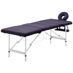 Lettino Da Massaggio A 4 Sezioni In Alluminio Viola en oferta