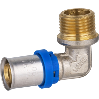 Multistrato a pressare raccordo a gomito multiprofilo maschio M15x21 Ø16 NOYON & THIEBAULT