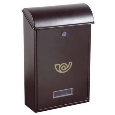 Cassetta postale villa con tetto - grigio ghisa portanome 250x100x400 mm - Alubox