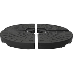 Base per Ombrellone a Forma di Ventaglio 4 pz Nero - Nero - Vidaxl en oferta