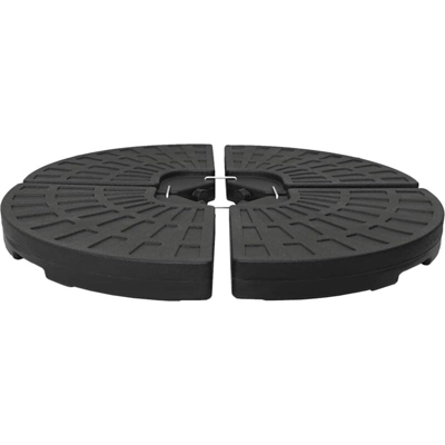Base per Ombrellone a Forma di Ventaglio 4 pz Nero - Nero - Vidaxl