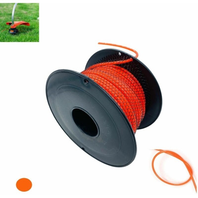 -senza Marca/generico- - Filo per Decespugliatore tagliaerba Tondo da 4 mm Matassa cavo da 50 metri
