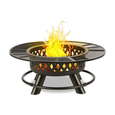 Rosario Braciere 3in1 Ø120cm | Grill 70cm | Tavolo Acciaio