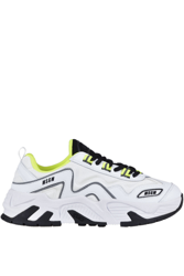 Leather and techno fabric sneakers precio