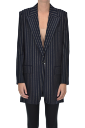 Pinstriped wool blazer características