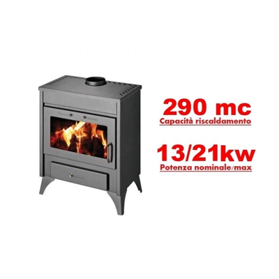 Stufa a legna/Termocamino 13/21 Kw - Mod. Block