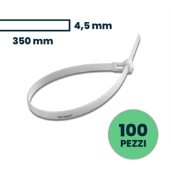 V-tac 100 fascette per cavi 4,5x350mm in nylon colore bianco 11175 características