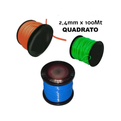 FILO PER DECESPUGLIATORE QUADRATO 2.4 mm bobina 100mt taglaerba cavo matassa precio