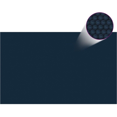 Pellicola Galleggiante Solare PE Piscina 260x160 cm Nero e Blu - Nero - Youthup