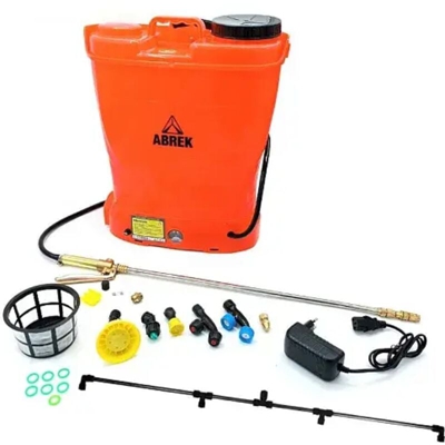 Pompa Abrek A Zaino A Batteria 16 Lt Lancia Telescopica Ottone / Irrorazione Irroratrice Diserbo