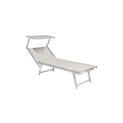 Lettino spiaggia con parasole e poggiatesta budelli singolo - cm. 188 x 67 x h.38 lif características