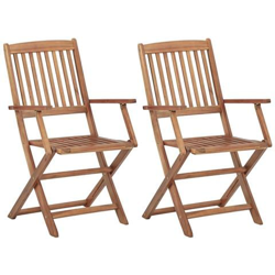 Sedie Da Giardino Pieghevoli 2 Pz In Legno Massello D'acacia precio