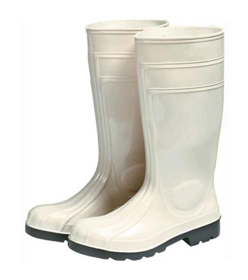 STIVALI IN PVC di SICUREZZA N.38 Colore BIANCO S4 Puntale in acciaio