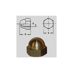 Oreca - 7 Dadi Esagonali Ciechi Torniti - A Cupola - M5 - In Ottone Lucido precio