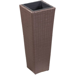 Letto Rialzato da Giardino 30x30x80 cm in Polyrattan Marrone - Marrone - Vidaxl características