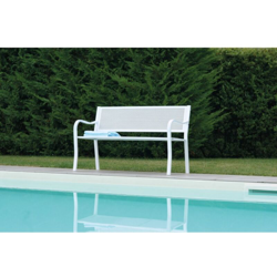 Caesaroo - Panca da giardino Matera con struttura in ferro color Bianco | Ferro precio