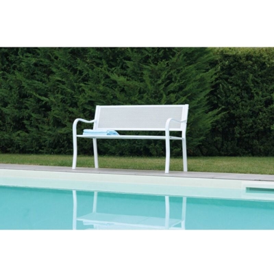 Caesaroo - Panca da giardino Matera con struttura in ferro color Bianco | Ferro
